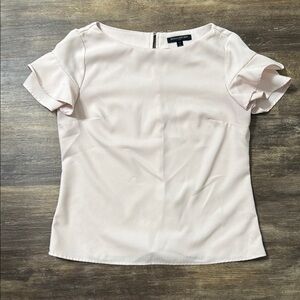 Banana Republic Pink Ruffle Sleeve Top